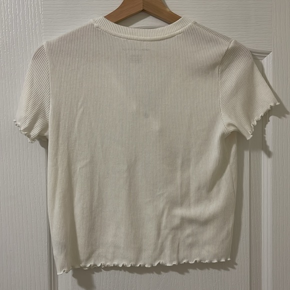 (XS) American Eagle lettuce trim crop tee - Picture 2 of 3